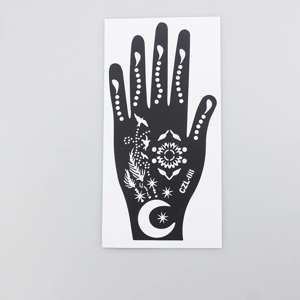 In stock Temporary Henna Tattoos Stencils Templates Face Paint Stencils Body Art Henna Stencil Stickers