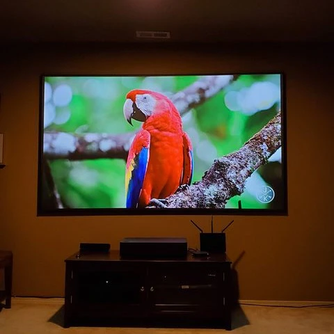  Домашний кинотеатр 4k PET Crystal-CBSP с фиксированной рамкой 100 дюйма экран ust ALR/CLR сверхкороткое расстояние окружающий свет отклонение экрана проектора