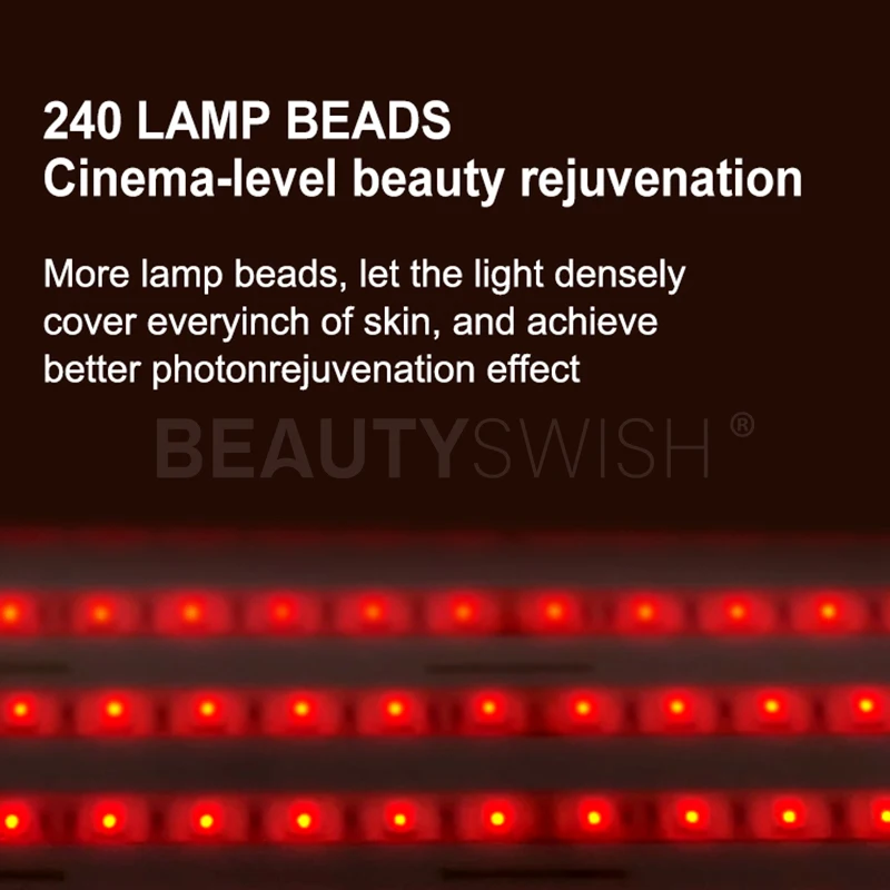 Portable 7 IN 1 Light Color Body Led Red Light Therapy 240pcs Lamp Skin Rejuvenation Facial Beauty