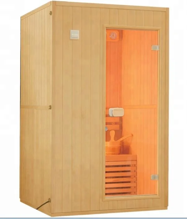 2022 Suanaking hot selling hemlock traditional harvia heater sauna SPA equipment room for 1 person for sale