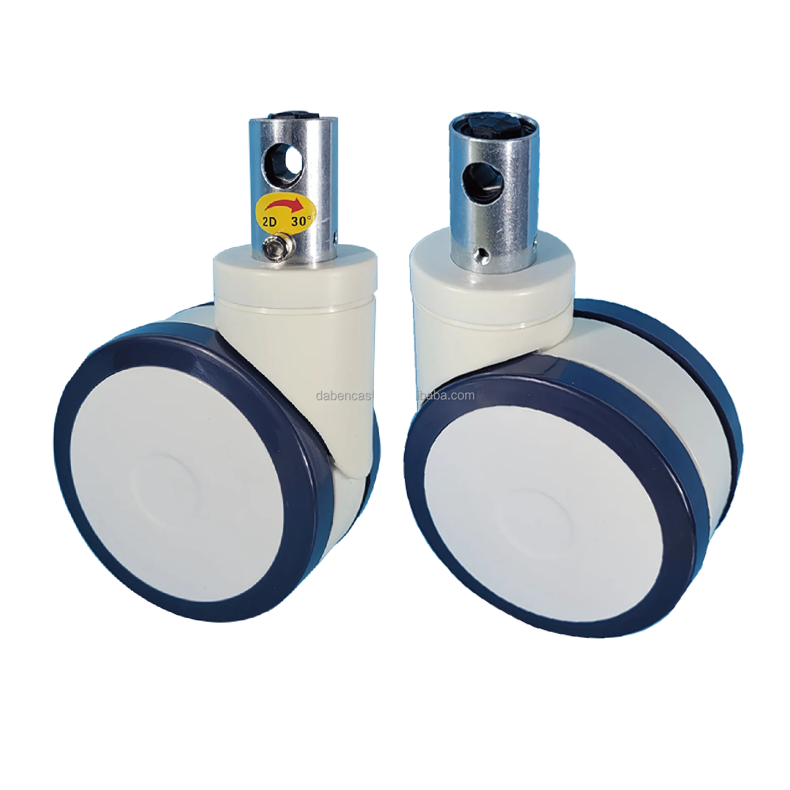 5 inch short stem central lock medical caster wheel hospital bed caster