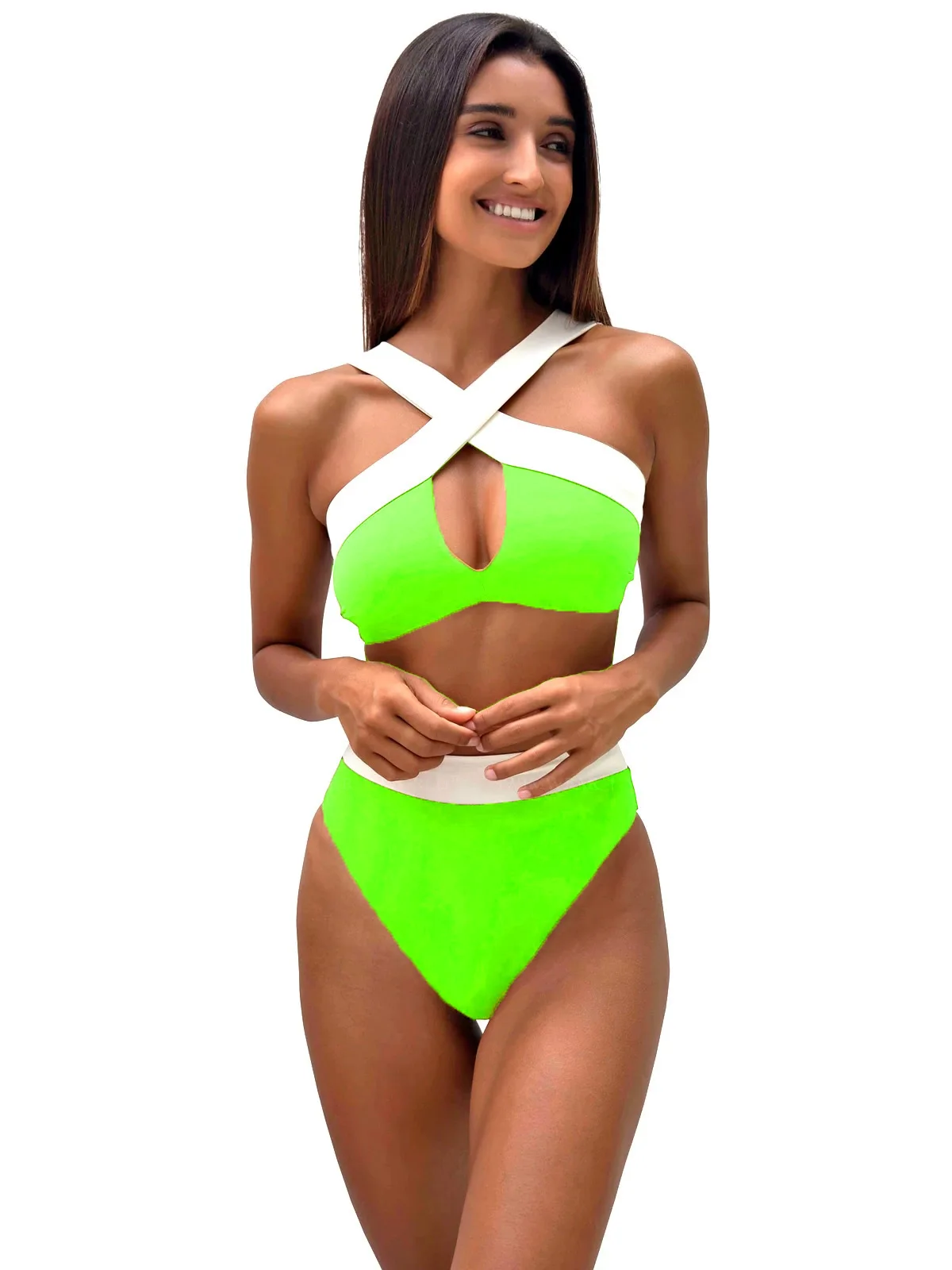 Free Shipping  Two Piece Neon Color Young Little Models Swimsuits Bikini sexy design in stock