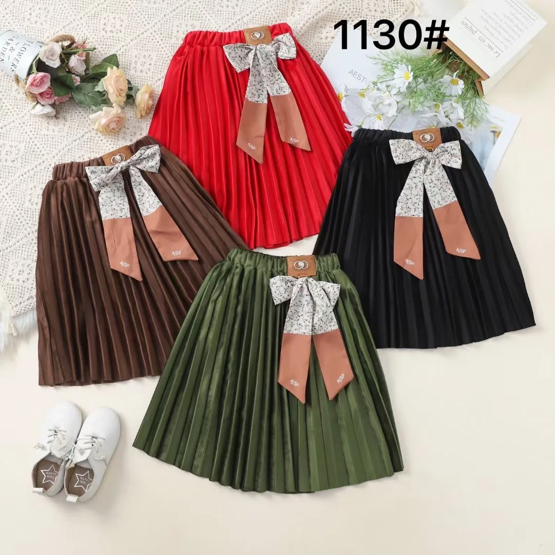 Wholesale price girl clothes short skirt botton fly 110-150cm size 100%cotton cute design for children girl dress