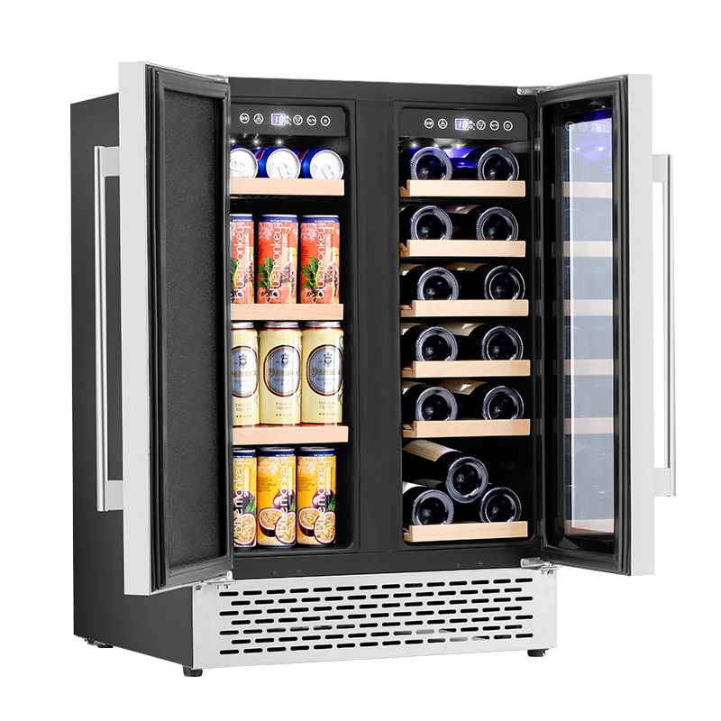 Side by Side Beer Fridge Refrigerator Beverage Chiller French Door Beverage Cooler Manufacturers