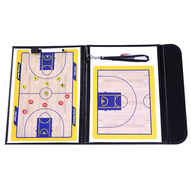 Leather Magnetic Basketball Coach Board Students Training Basketball Tactical Board