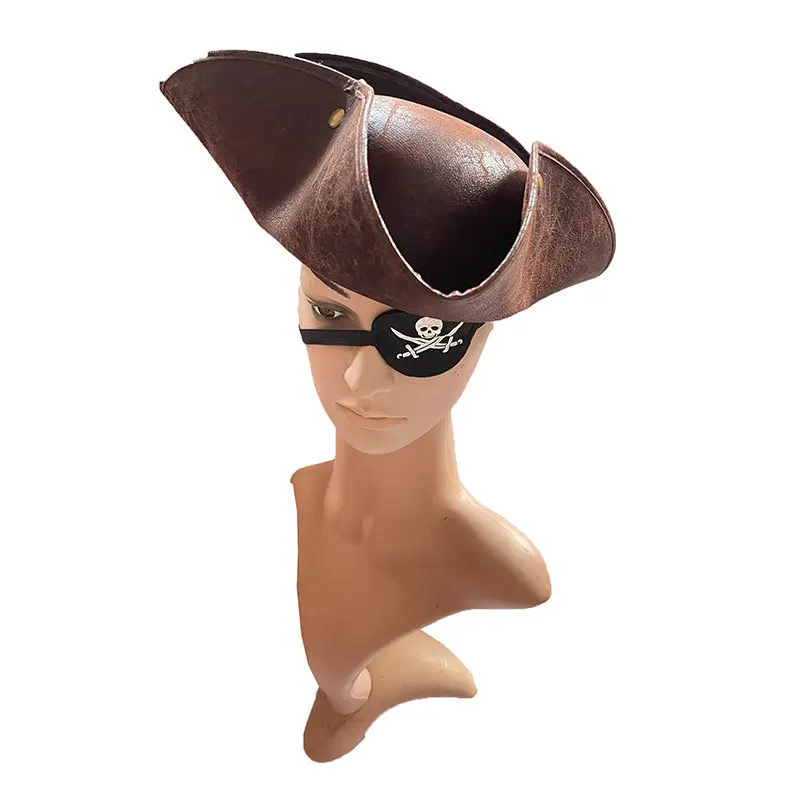 Halloween props masquerade party Caribbean pirates Captain Jack headgear hat cosplay dress up