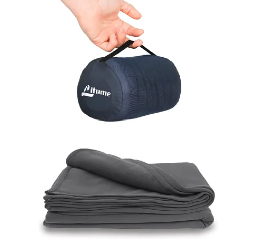 Customization Roll UP Warm Fleece Recycled Camp Blanket