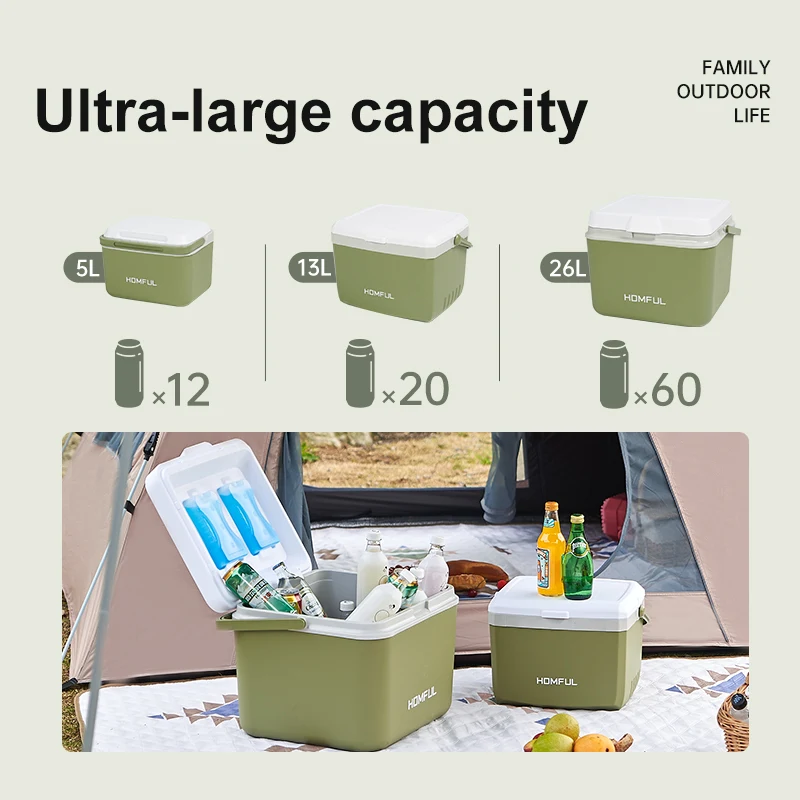 HOMFUL New Arrival Popular Luxury Food Grade ESP Foam Outdoor Camping 13L Beer Cooler Box