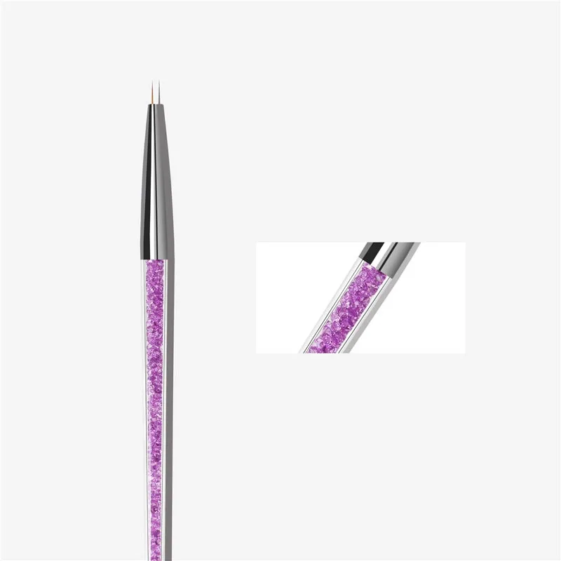Hot Selling Color Rhinestone Brush New Nail Art Crystal Brush Flower Scalloped Nail Thread Sculpting Light Therapy Light Pen