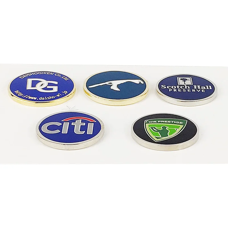 Wholesale Souvenir Silver Coins Custom Old Gold Hard Enamel Antique Brand Round GTI Golf Coin for Hat Clip Custom Coin