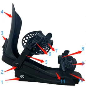 wholesale buckle straps Durable Snowboard Binding Accessories