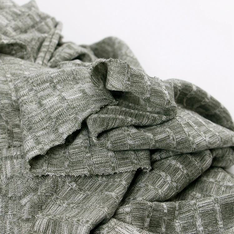 
Fabric Ribrib Brand New 19% Spandex 81% Polyester Ocean Recycled Ribbed Stretch Fabric 