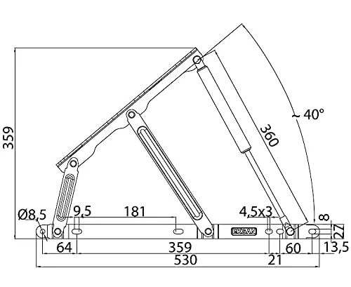 New Arrivals Ottoman Lift Up Storage Bed Mechanism Sofa Box Space Saving Gas Lift Bed Mechanism Mechanism for Lifting Bed