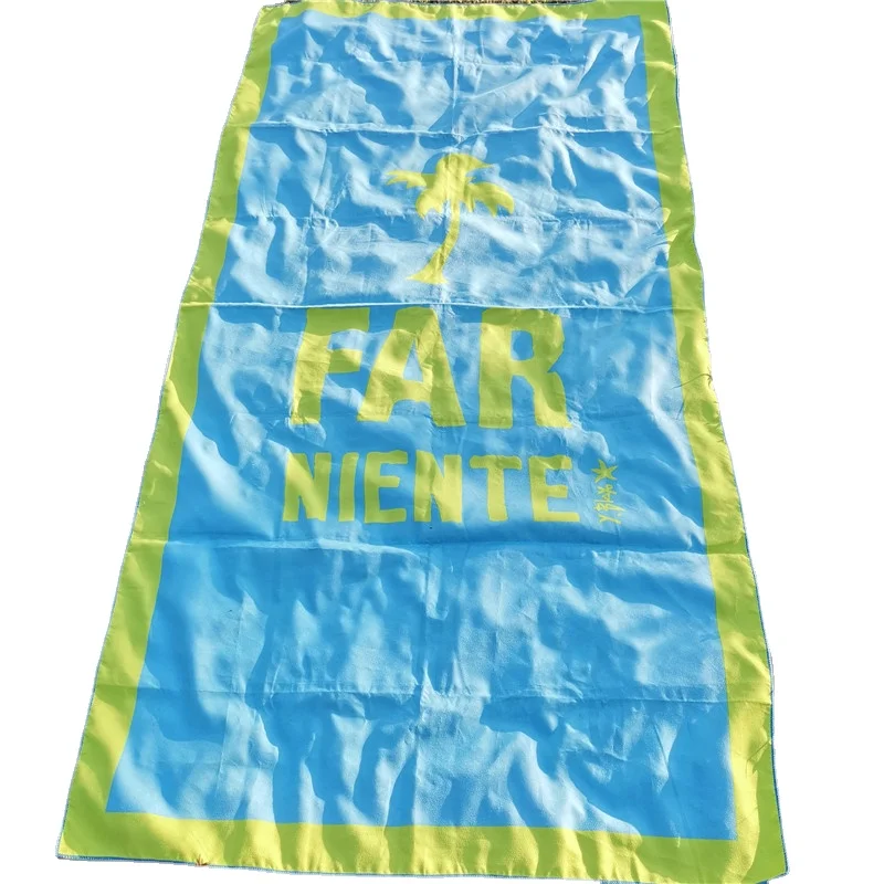 
Recycled Microfiber Towel RPET Beach Towel Custom LOGO Printing Bath Towel 