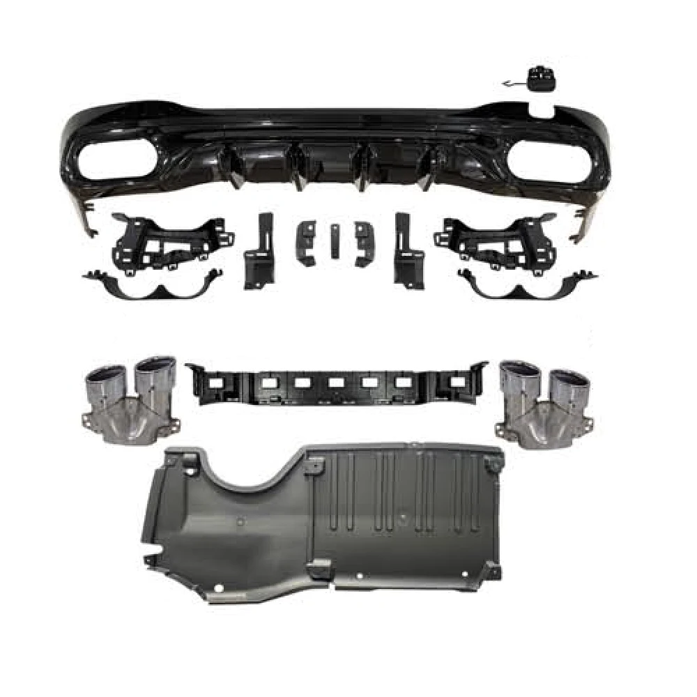 2021 C class w206 rear diffuser upgrade to C43 exhaust tips C43 rear lip for BENZ