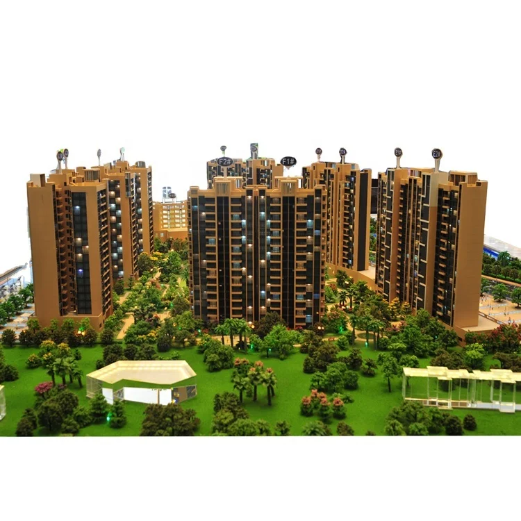 Autocad architectural drawing for miniature residential model in real estate exhibition