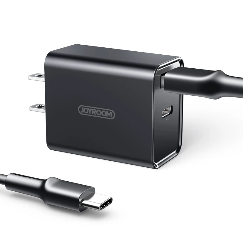
Joyroom QC3.0 18W Doul Port Travel Wall Charger Adaptor With Type-c Cable 