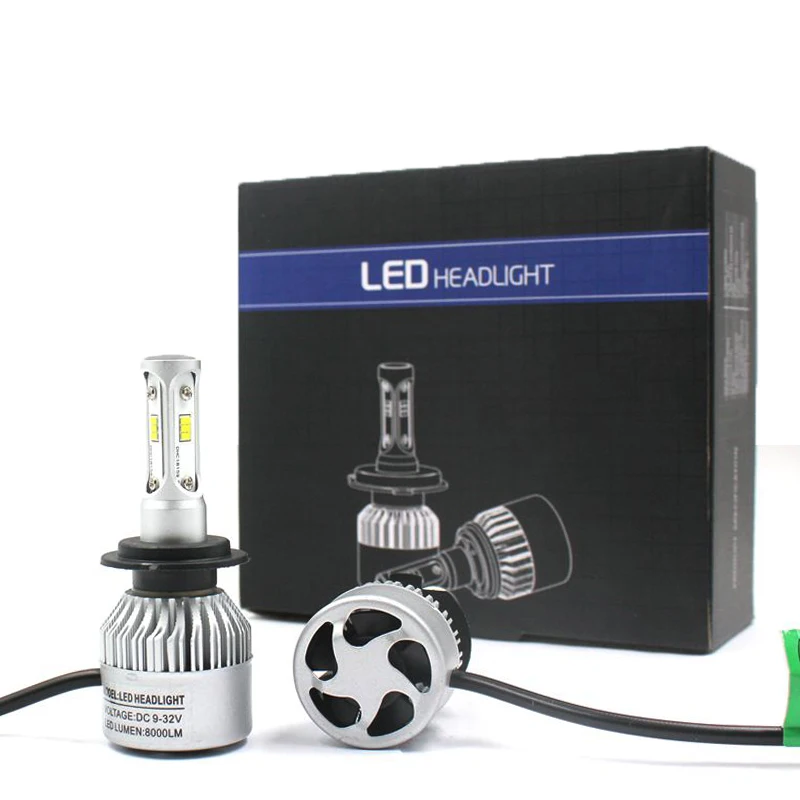 Светодиодная лампа S2 с 3 Сторонами, 48 Вт, 9005 лм, H4, H7, H8, H9, H10, H11, H16, 9006, 9012