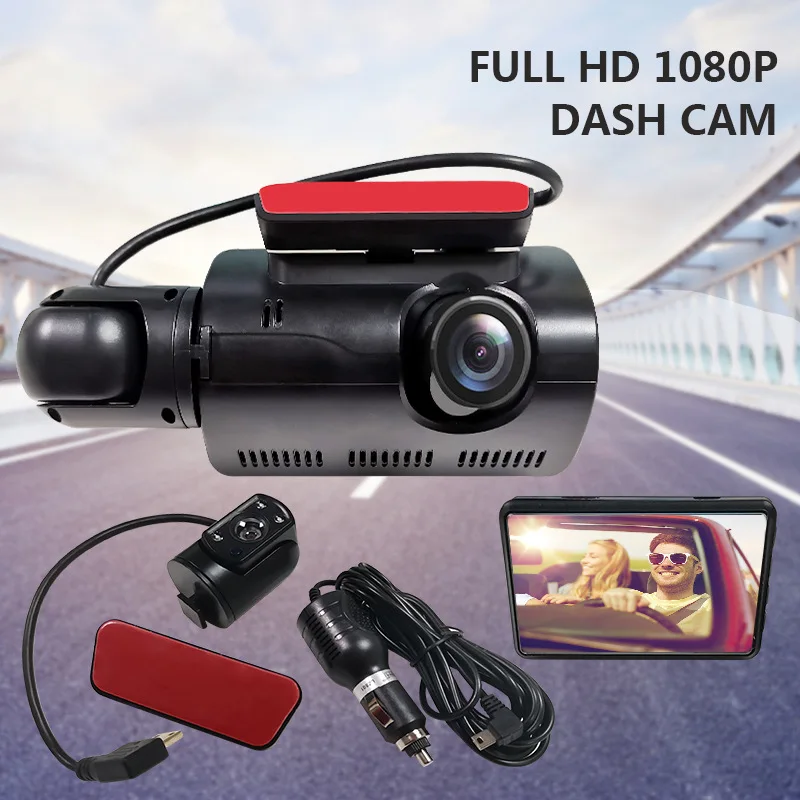 Driving recorder A68 dual lens front dash cam and rear dual recording IPS screen with WiFi version HD night vision dash cam