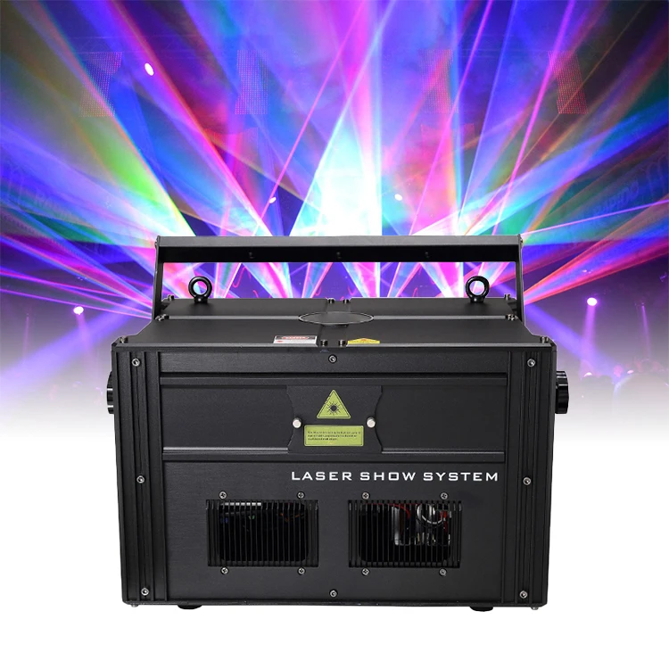 High Power 15W Rgb Full Color 3D Laser Projector Dmx512 Laser Light For Dj Disco Stage
