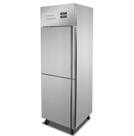 Commercial 2 Doors Upright Cooling Fridge 400L Vertical Cooler Refrigerator