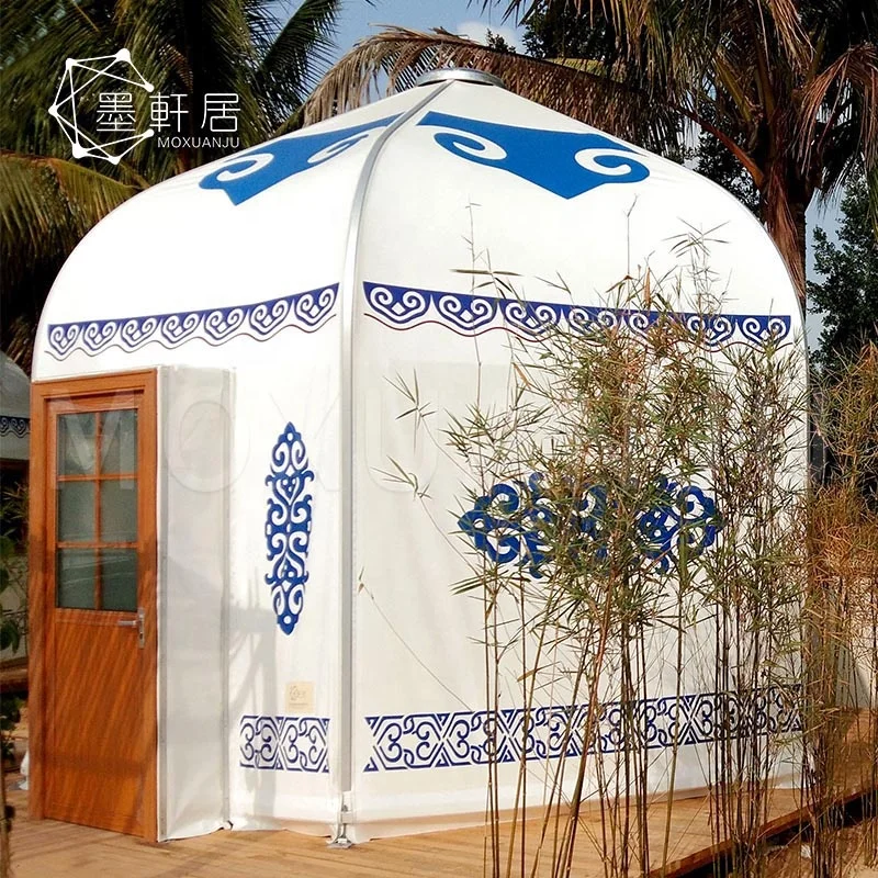High Quality Luxury 4 Season Mongolian Yurt Glamping Tents for Sale