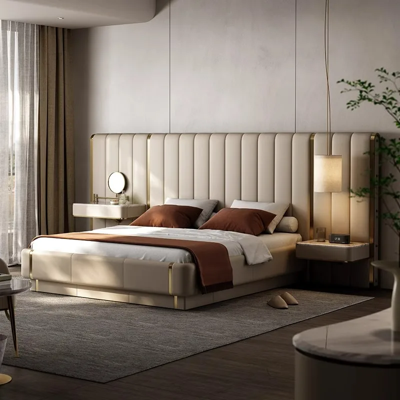 italian bed Ensemble Chambre A Coucher Complet Lit Moderne Wooden King Size Bed Home Queen Luxury Full Bedroom Sets Furniture