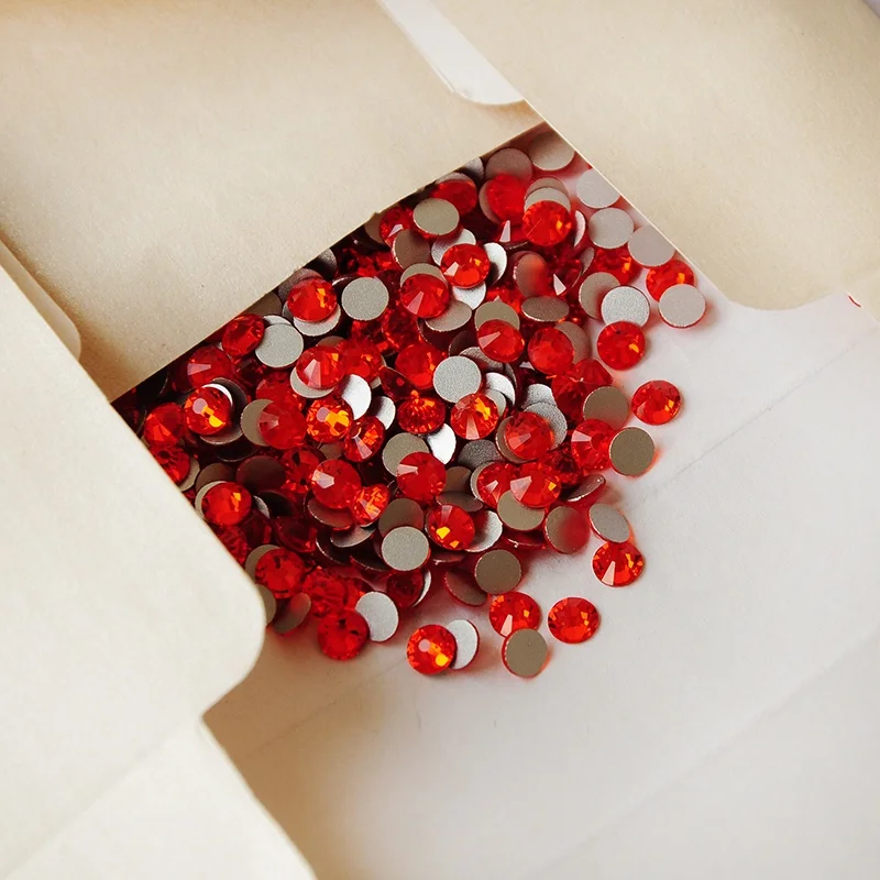 6A Quality  Crystal Glass Rhinestone Strass Bulk Flat Back Rhinestones For Clothes