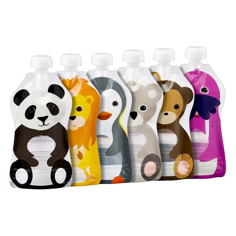 Custom Printed Drink Juice Packaging Bag Stand Up Liquid Spout Resealable Liquid Stand Up Pouch With Top Spout