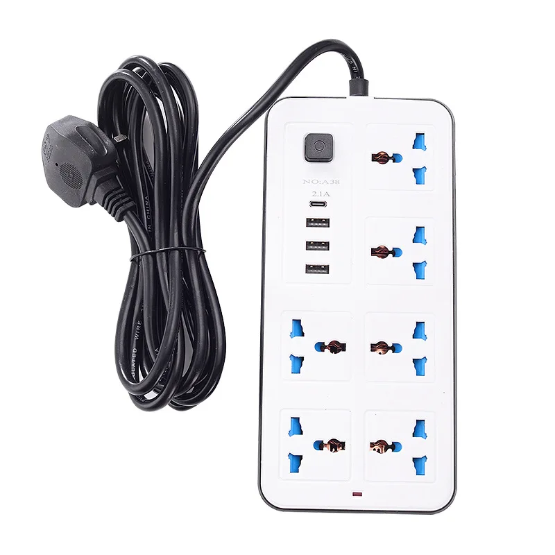 ZXX355 USB Port 3-Way Socket Port Socket Power Socket Bold Extension Cord Surge extension cord power strip