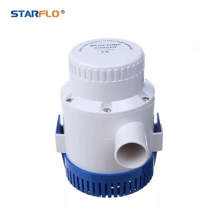 STARFLO 3700GPH high flow marine submersible bilge impeller pump 12V DC non automatic bilge pump for boat