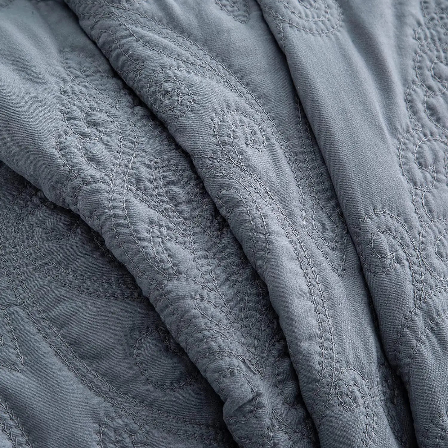 Серый стеганое одеяло King Size 3 предмета