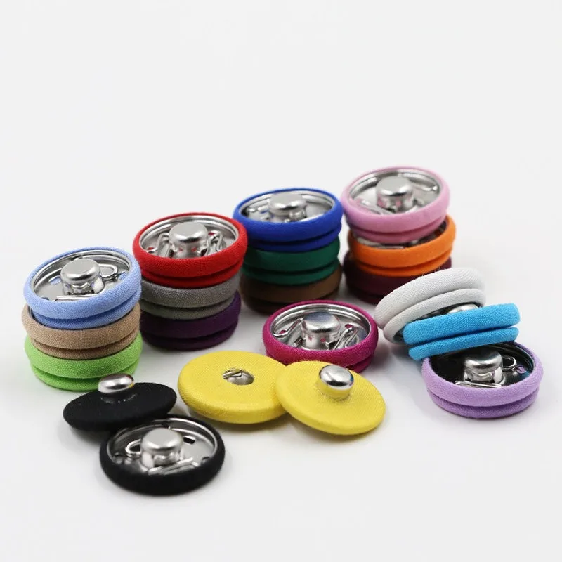 Two Parts Fabric Covered Button Component Sew On Snap Button