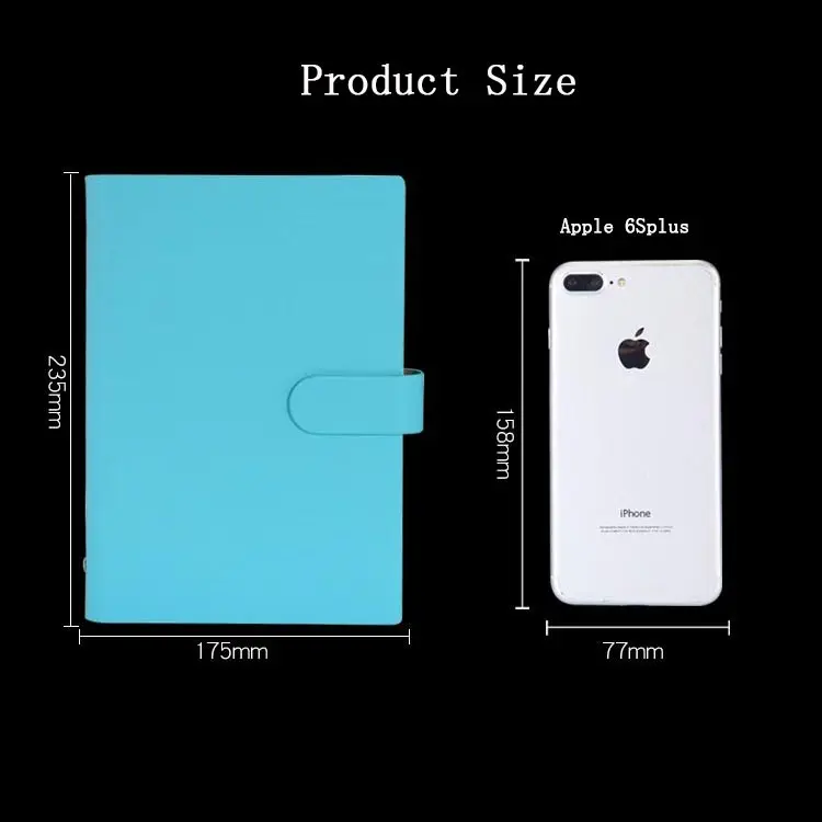 Custom A6 PU Leather Calendar business wallet budget spiral ring binder journal planner notebooks