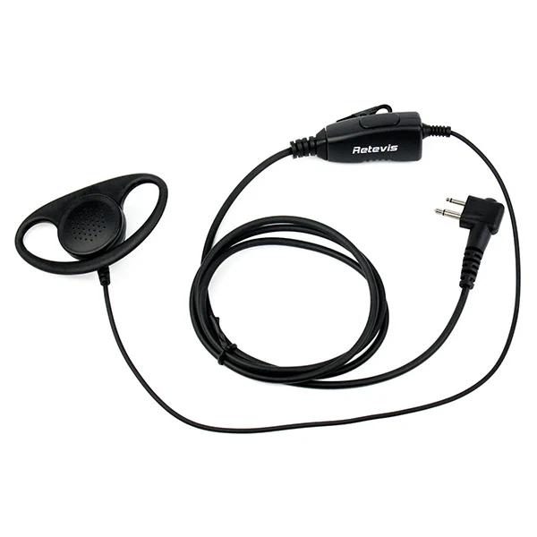 Retevis D Shape 2 Pin Ear Hook Earpiece Headset For Motorola GP68/GP88/GP300/2000/CT150/P040/Pro1150 HYTTC610 TC600 TC-500