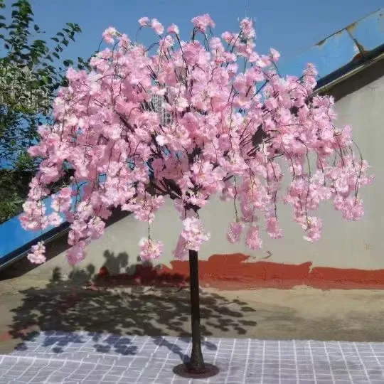 Artificial Cherry Blossom Tree White Pink Artificial  Indoor Outdoor 3ft 4ft 5ft Customized Flower Cherry Blossom Tree
