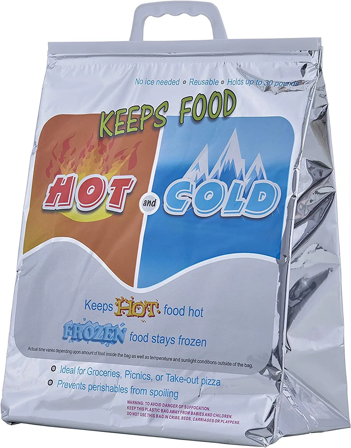 Wholesale size custom Handle Hot cold storage bags Lunch Food Tote takeaway bag thermal insulation bag zhejiang