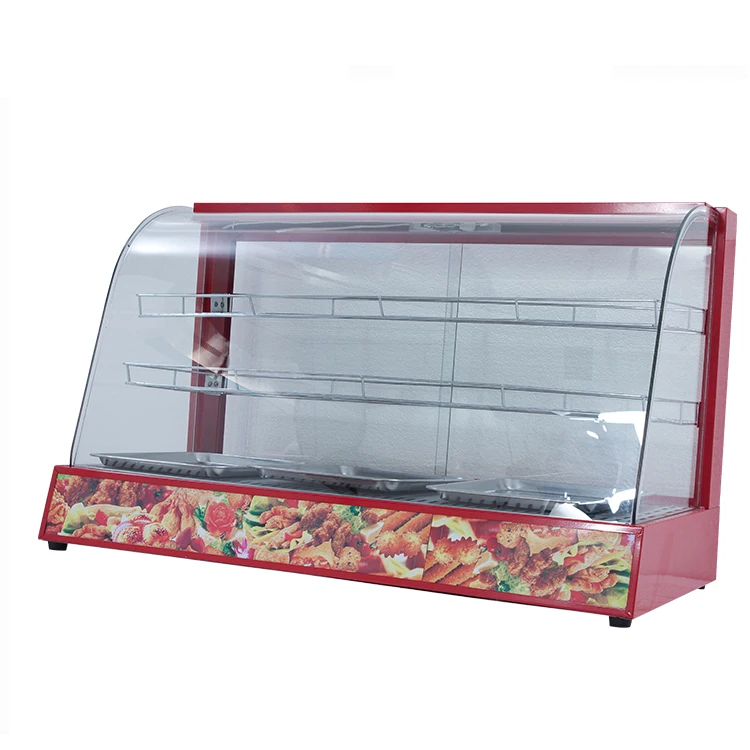 ZSG-10-3 Large Size 3 Layers Red Commercial Electric Hot Food Display Warmer