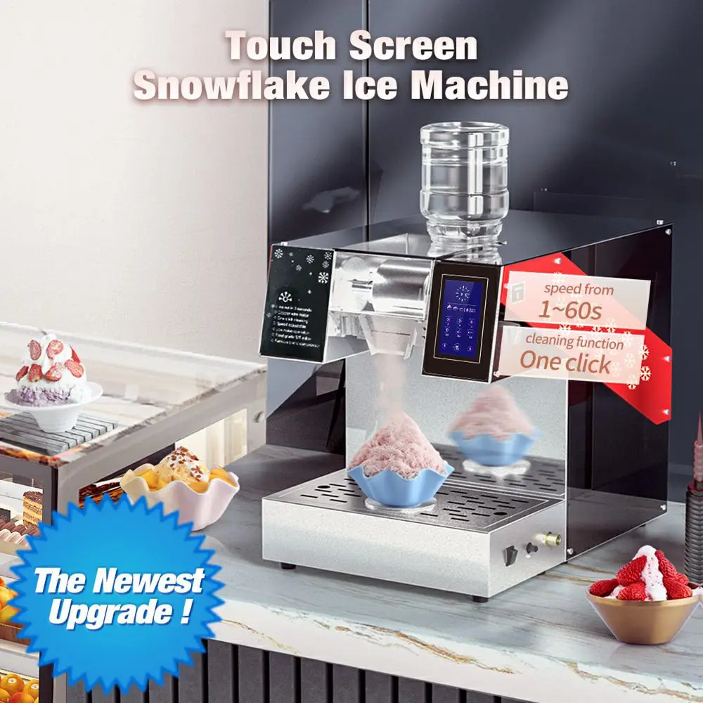 Automatic Snow Flake Ice Bingsu Machine Crusher Shaver Machine Air Water Cooling Flake Snow Ice Electric High Effective 1 Pcs