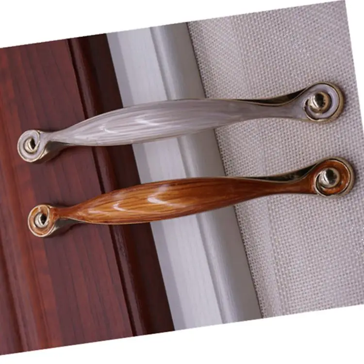 Zinc Alloy Solid Drawer Furniture Handle Antique Amber Red White Cabinet Handle  Kitchen