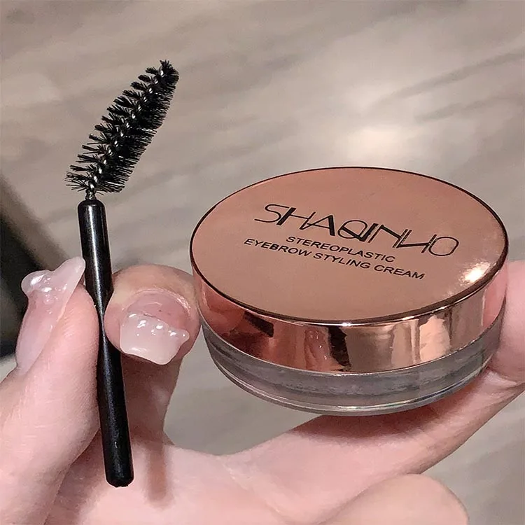 SHAQINUO Stereoscopic Eyebrow Shaping Quick-Drying Lasting Eyebrow Tint Cream Eyebrow Styling Soap With Brush