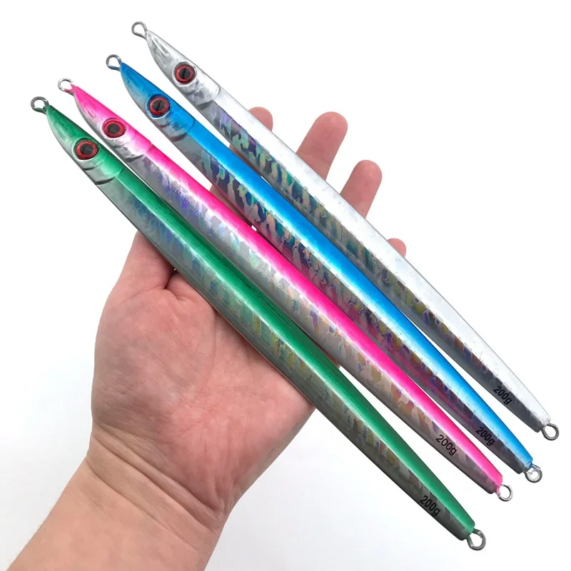 Wholesale Saltwater lures 120g 160g 200g peche fishing metal jig head with spinner blade fast slow fall pitch jigs