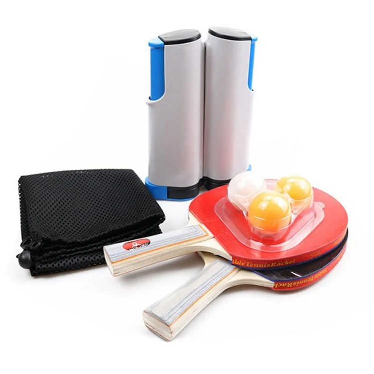 Настраиваемая Выдвижная ракетка для настольного тенниса, 2 ракетки, 3 мяча, ракетка для пинг-понга, комплект