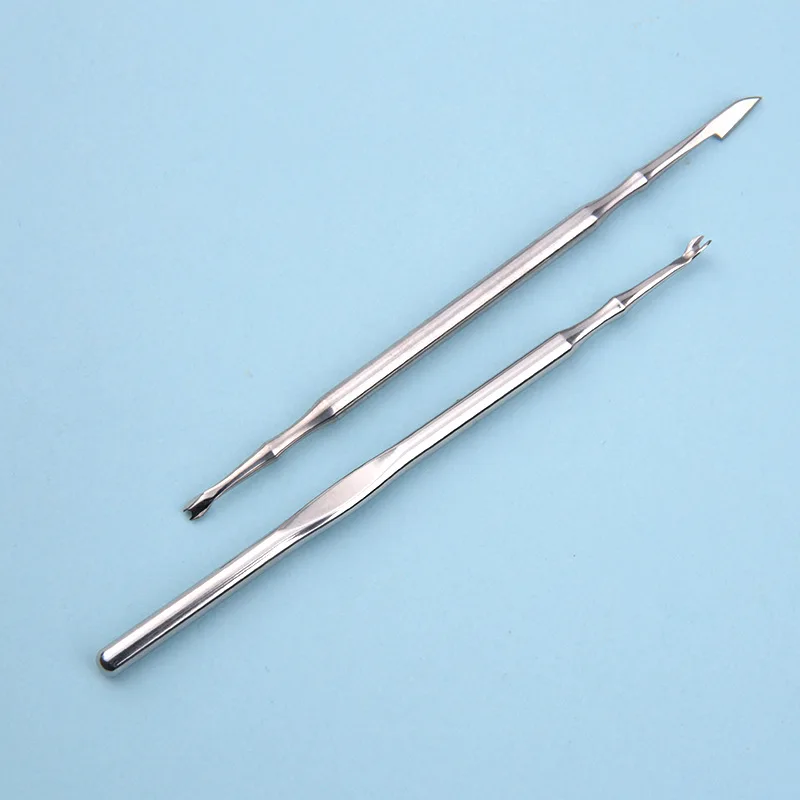 Best quality stainless steel cuticle nail pushers for remover gel polish dead skin