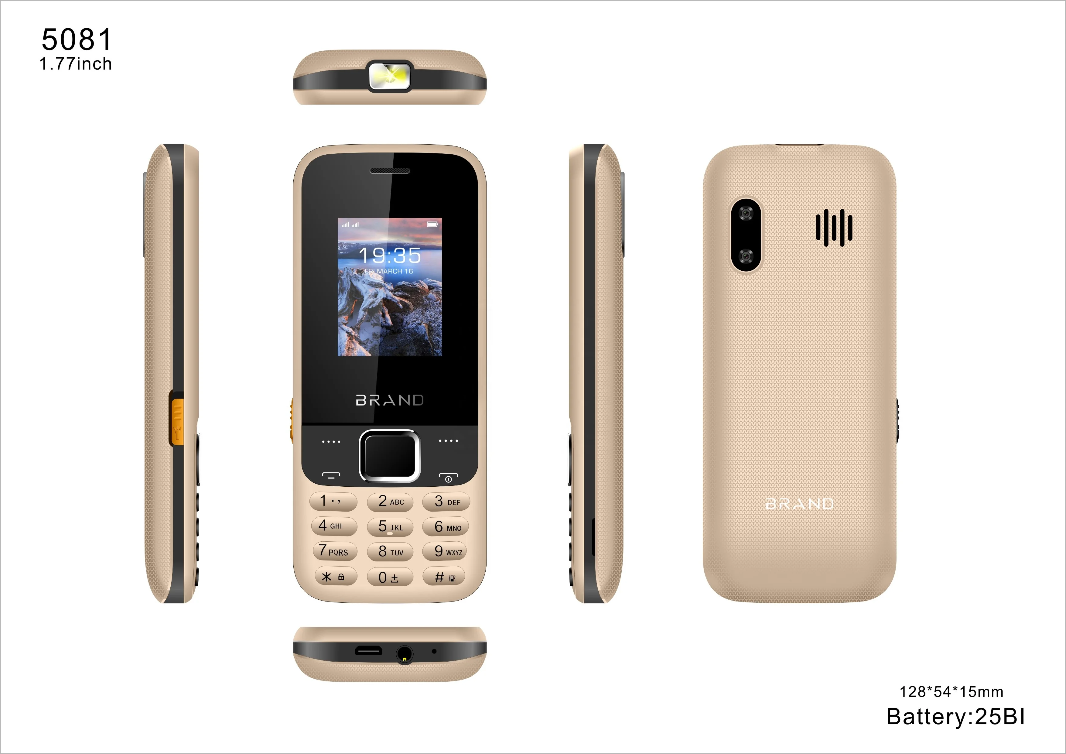 New model 1800mah battery 2.4 inch display P+R keypad dual sim 4g phone 4g feature phone 4g bar phone with type-c charging port
