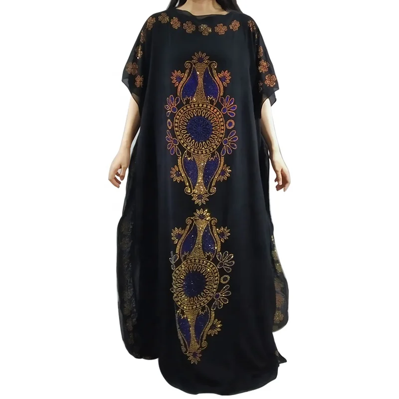Платье с аппликацией для полных женщин, повседневная африканская мусульманская одежда, abayas