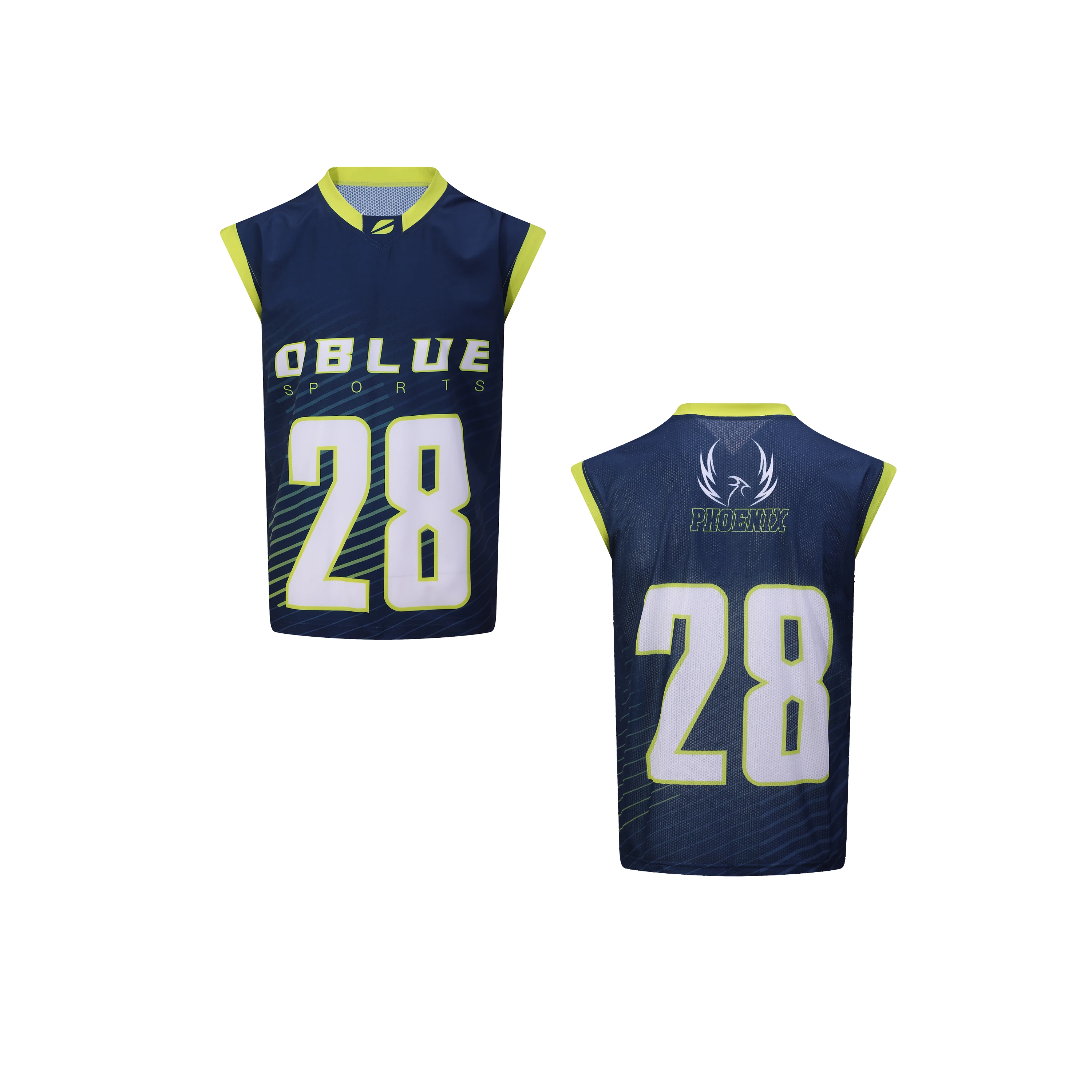 Unisex Reversible Racerback Pinny Quick Dry Polyester Lacrosse Singlets Printed Jersey Design Comfortable Sportswear Uniform