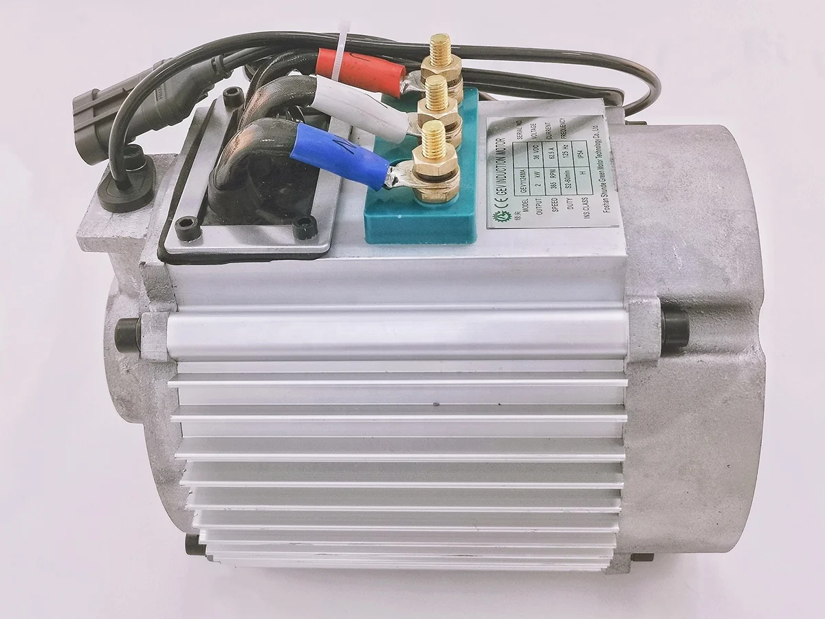 AC motor  2Kw 36v  48v Electric car  tricycle  tuktuk  golf car scooters warehouse carts trolley go kart