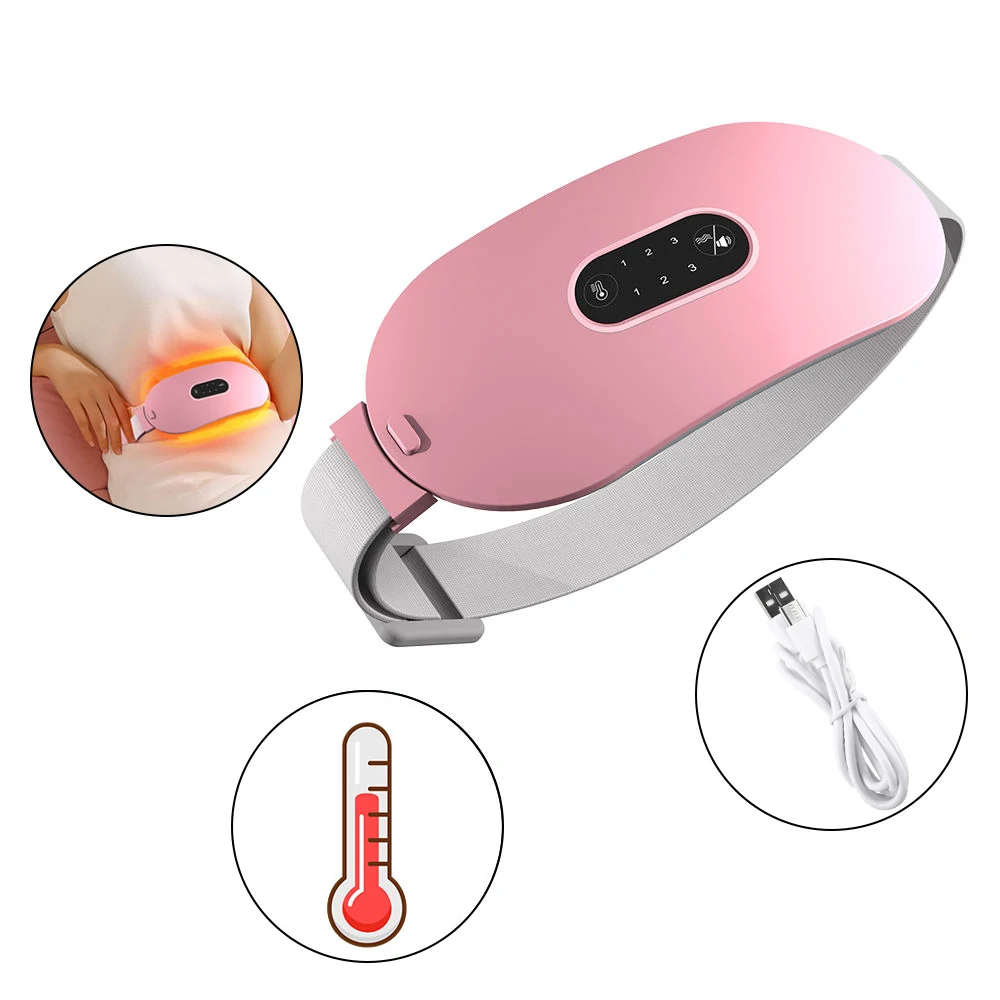 6 Heating Vibration Modes Menstrual Heated Women Period Cramp Pain Relief Massage Belt Device Smart Warm Palace Belt