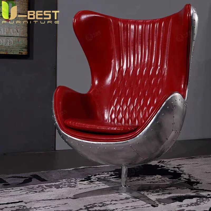 Living Room Chairs Vintage Retro Aluminum Personalization Pub Club Studio Lounge Fauteuils De Salon Fauteuils Salon Furniture